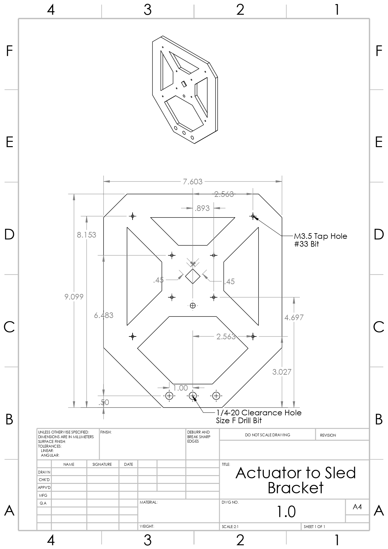 Manufacturing Drawing 1